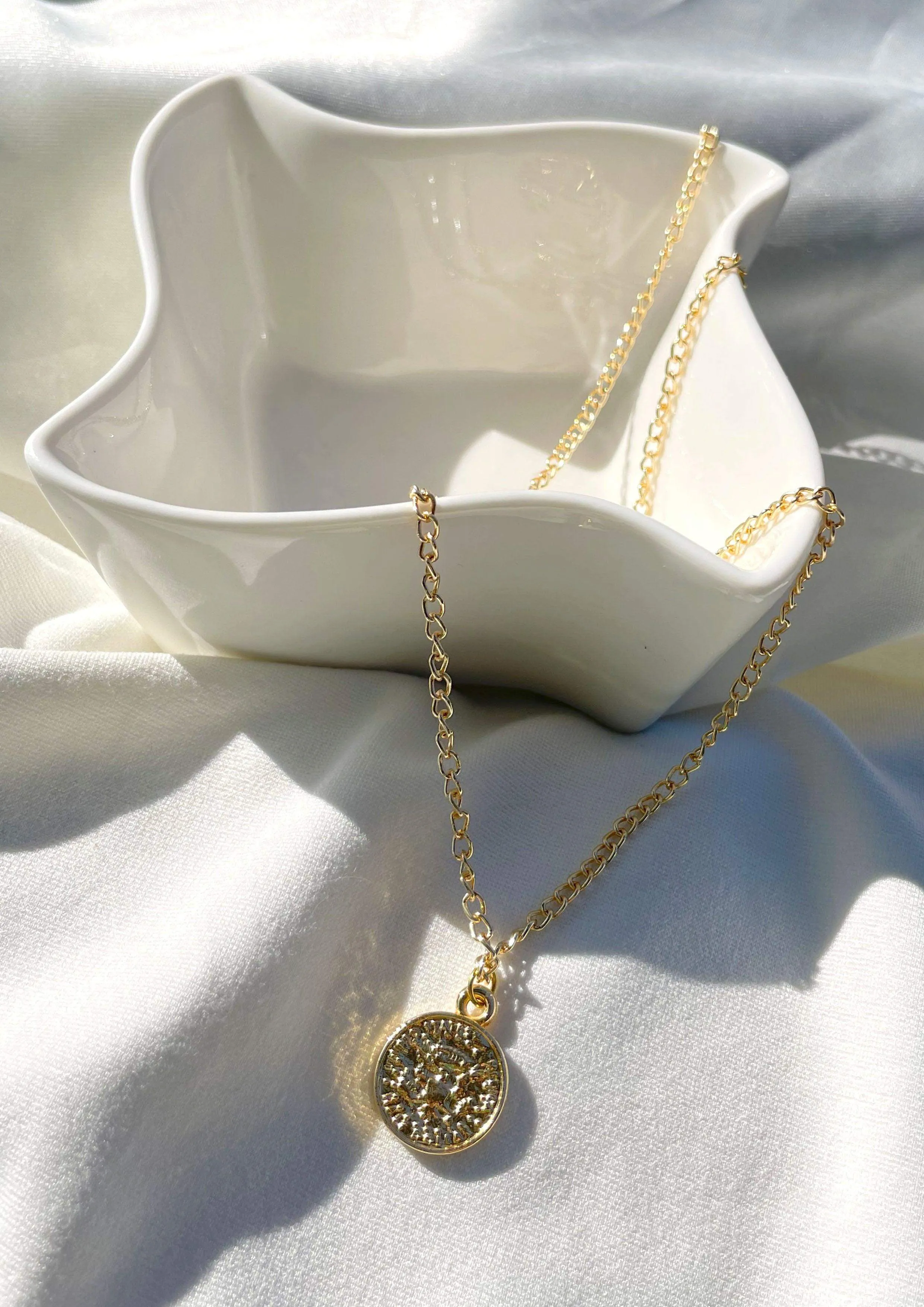 Gold Coin Chain Necklace