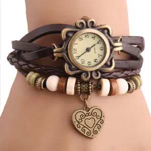 Heart Vintage Wrap Watch