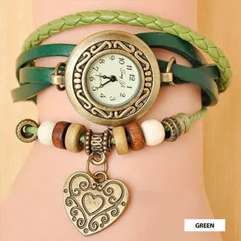 Heart Vintage Wrap Watch