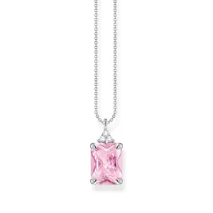 Heritage Pink Stone Silver Necklace