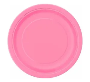 Hot Pink Party Plates x 16