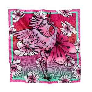 Lola Silk Blend Scarf - Flamboyant Flamingo