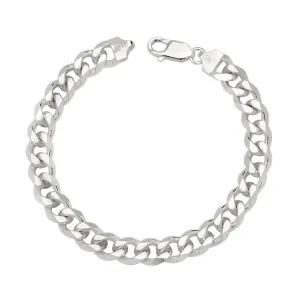 Men's 8.5mm Heavy Cuban Curb Chain Bracelet | Solid 925 Sterling Silver