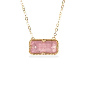 Morganite Landscape Necklace