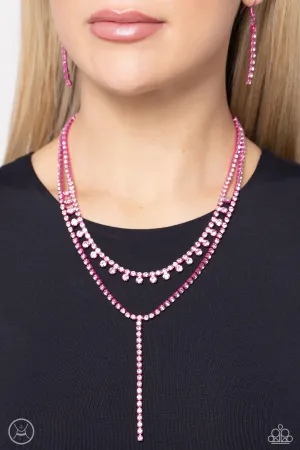 Paparazzi Champagne Night Necklace Pink