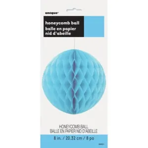 Paper Honeycomb Powder Blue Ball 8"