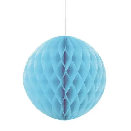 Paper Honeycomb Powder Blue Ball 8"