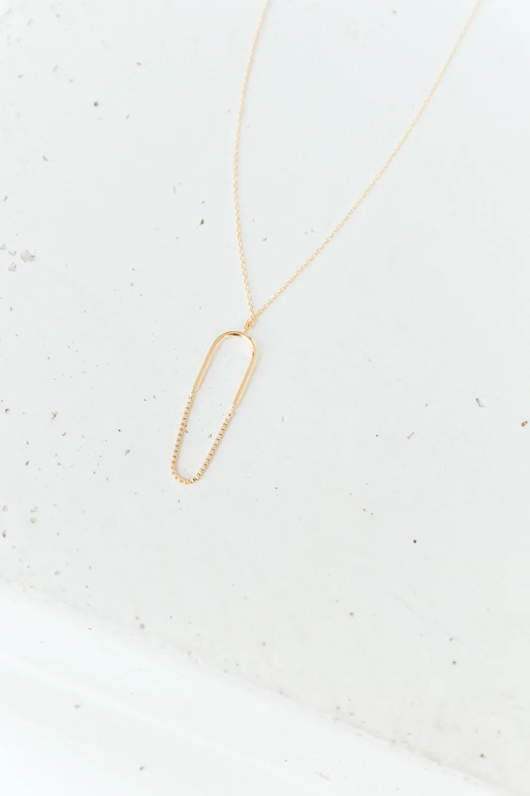 Paperclip Pendant Necklace