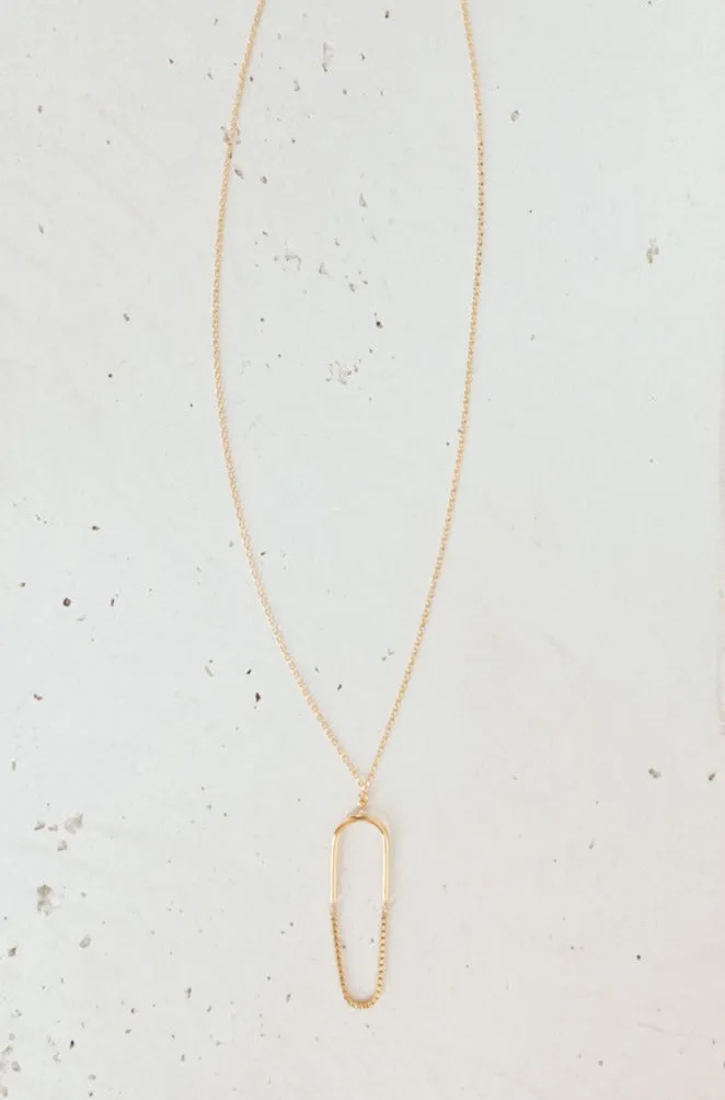 Paperclip Pendant Necklace