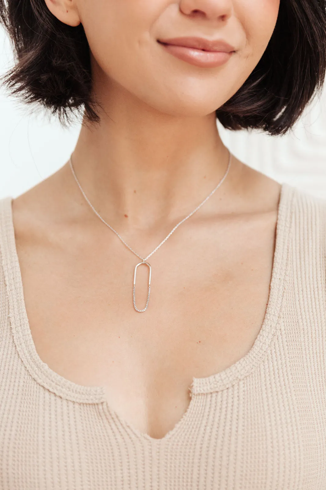 Paperclip Pendant Necklace