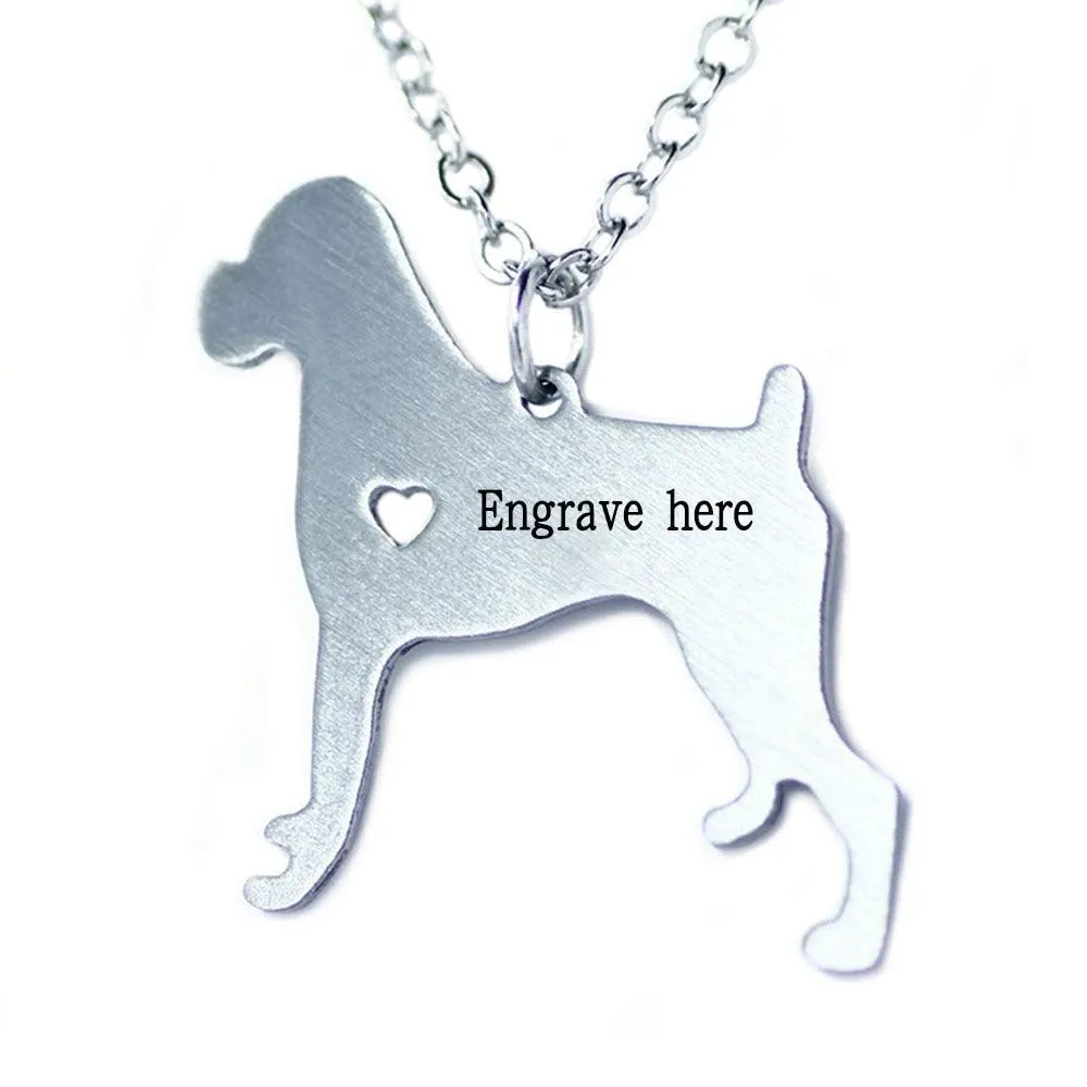 Personalized Puppy Stainless Steel Necklace Gift For Dog Lovers