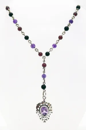 "Y" Style Gemstone Necklace