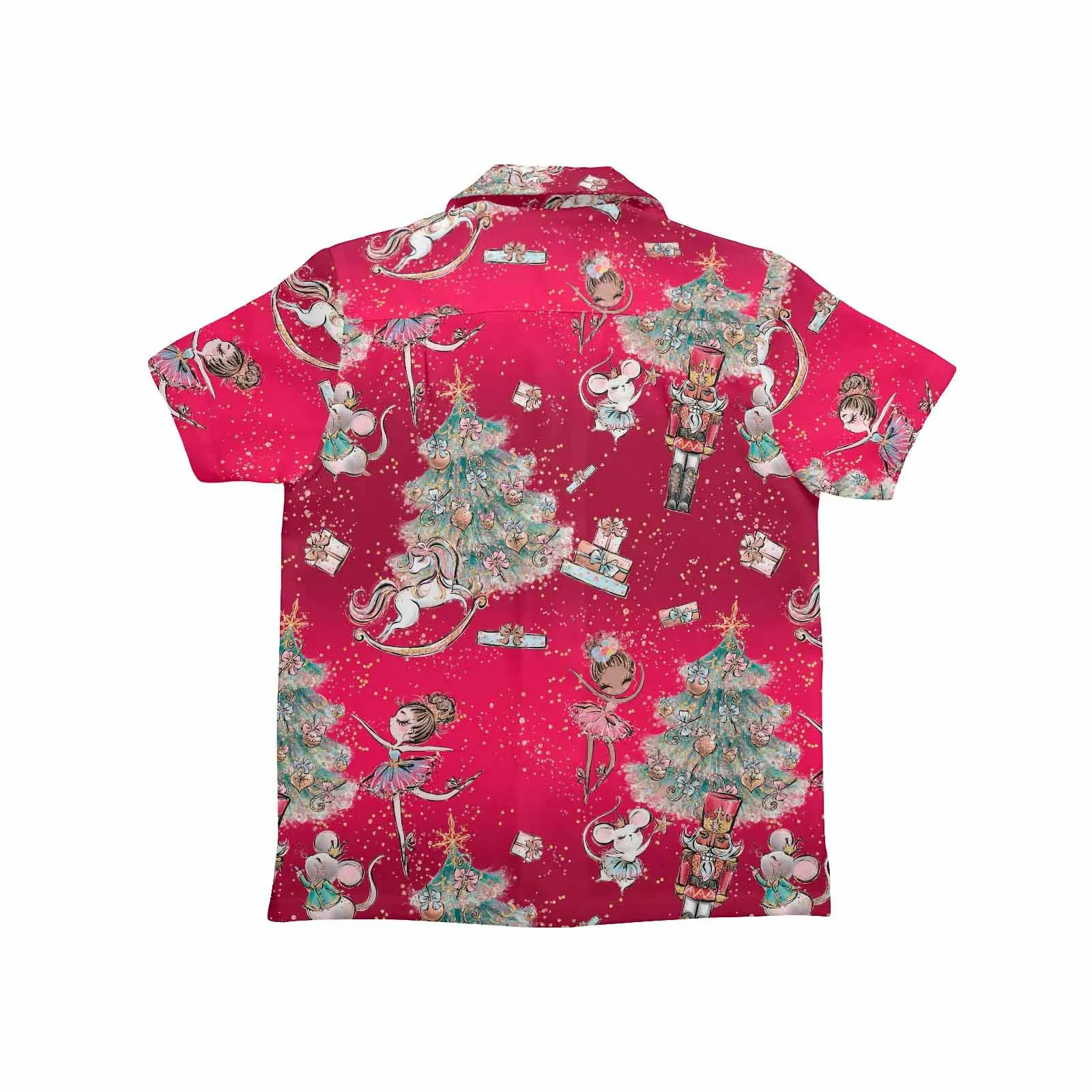 Red Christmas  Little Boys Hawaiian Shirt