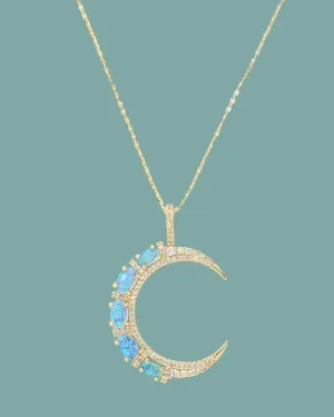 She's An Icon Blue Moon Necklace