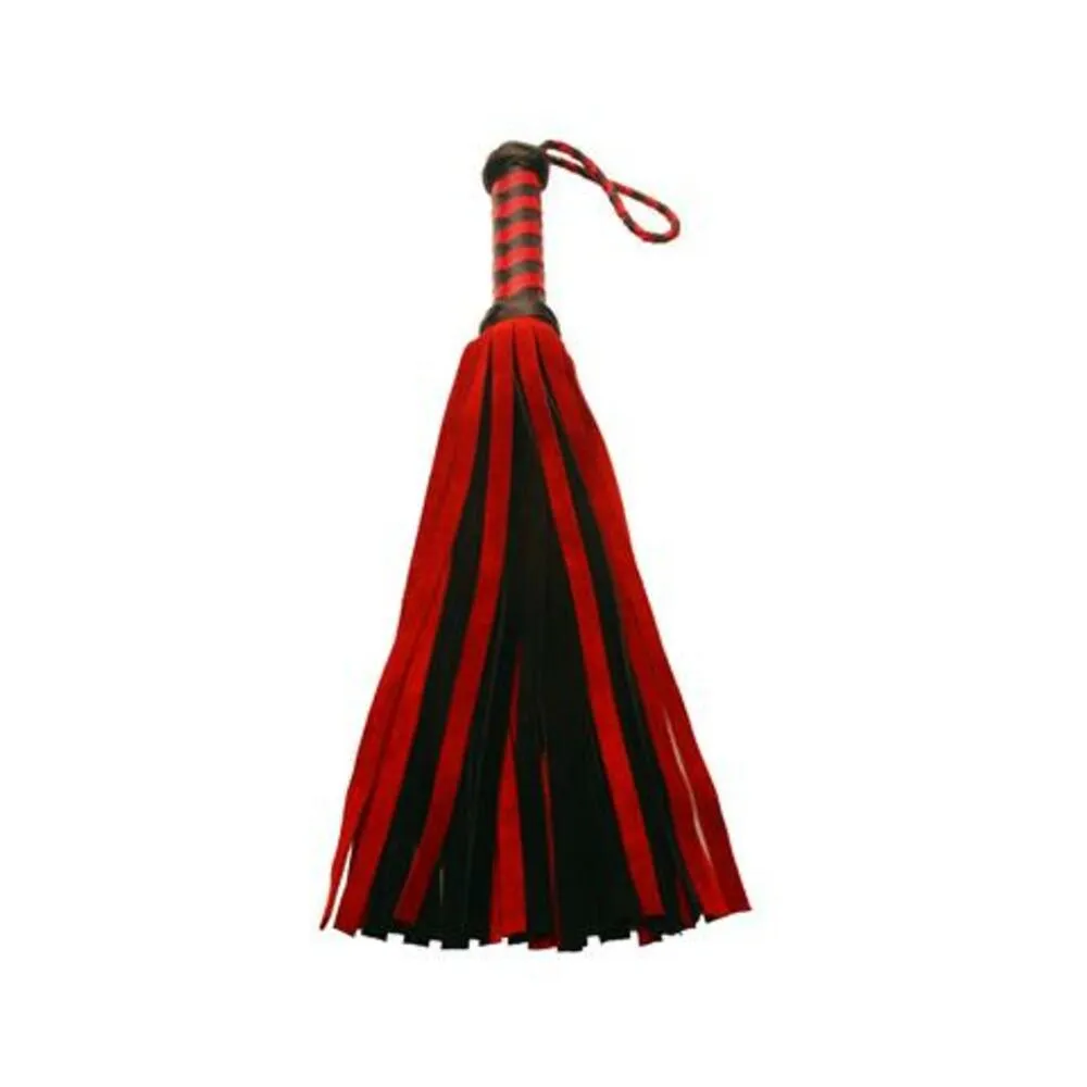 Short Suede Flogger Black Red