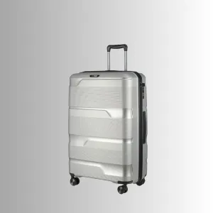 Silver Hardcase Roller Luggage 24' with 360° Wheels & TSA Lock