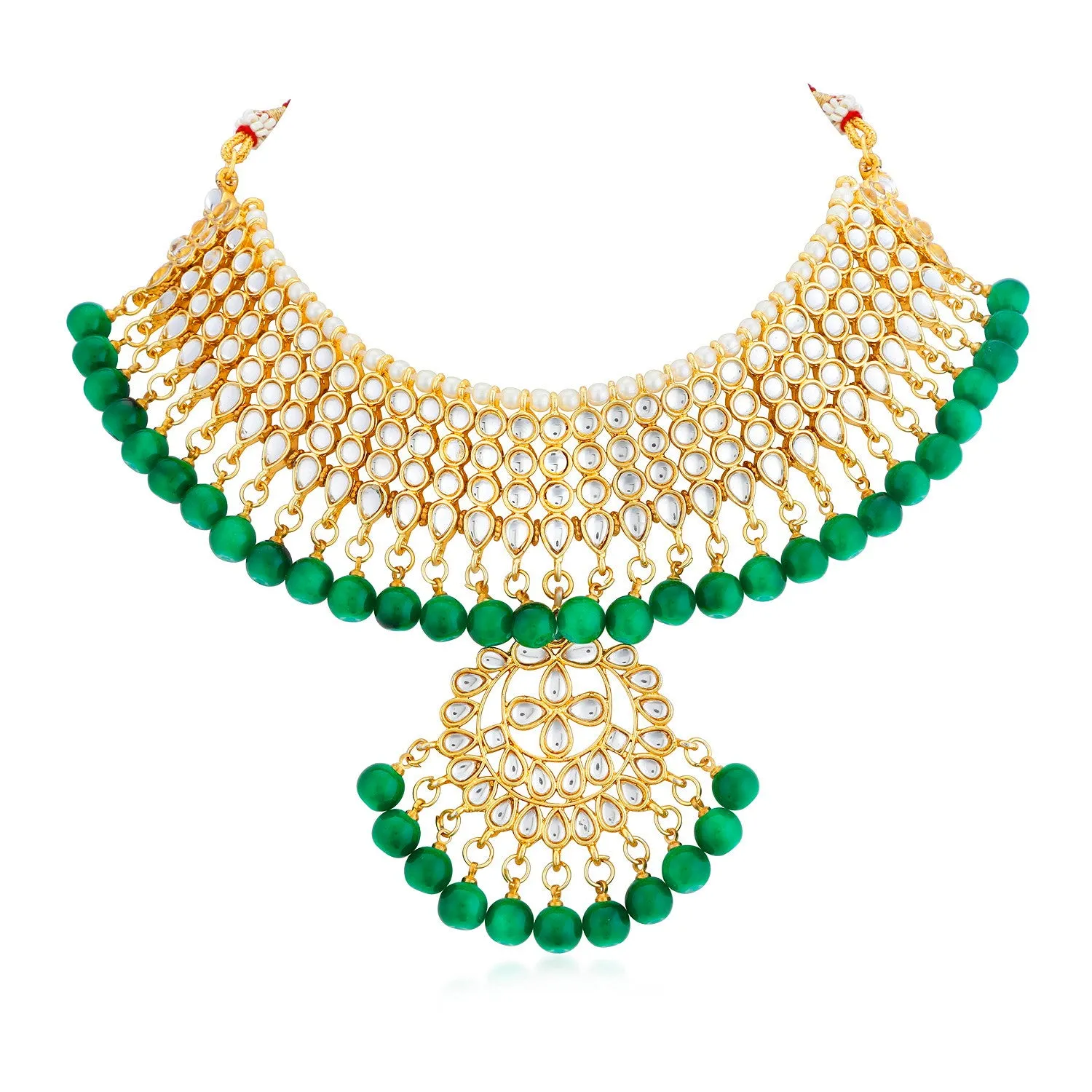 Sukkhi Adorable Kundan Gold Plated Choker Necklace Set For Women