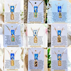 Tarot Card Necklaces - 18K Gold Plated, Waterproof