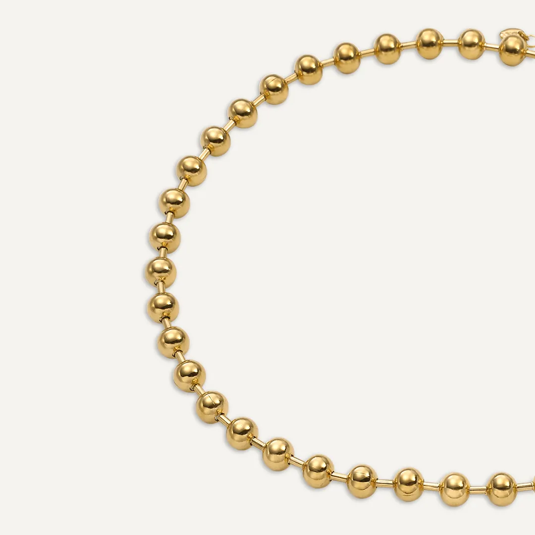 Vibes | Luxe Gold Bead Necklace | 18K Gold-Plated